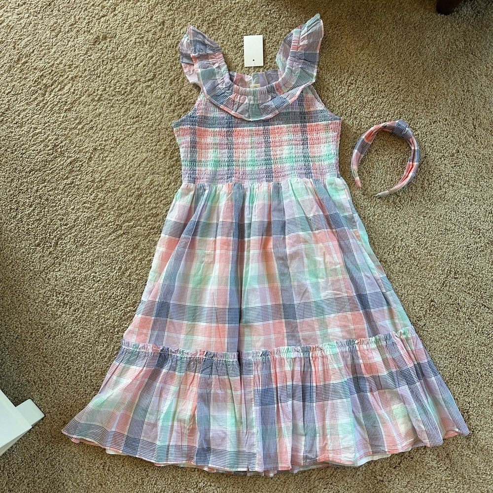 Crewcuts Multicolor Plaid Dress with Ruffles